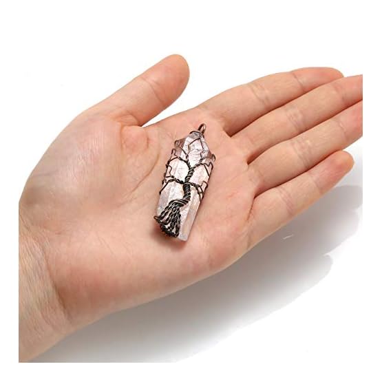 Top-Plaza-Natural-Raw-Stone-Healing-Crystal-Gemstone-Necklace-Bronze-Tree-of-Life-Wire-Wrapped-Clear-Quartz-Point-Pendant-for-Womens-Ladies Top-Plaza-Natural-Raw-Stone-Healing-Crystal-Gemstone-Necklace-Bronze-Tree-of-Life-Wire-Wrapped-Clear-Quartz-Point-Pendant-for-Womens-Ladies