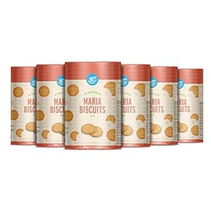 Amazon-merk: Happy Belly, Maria-koekjes zonder toevoeging van suiker, 6 x 400 g