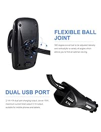 Amoner - Soporte de teléfono para coche, ajustable