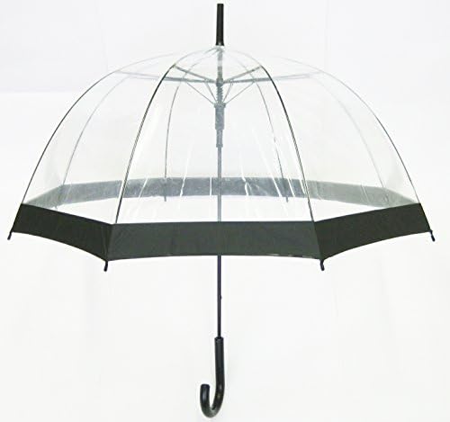 SMATI Stick Birdcage Clear Umbrella Dome Transparent - Automatic Open