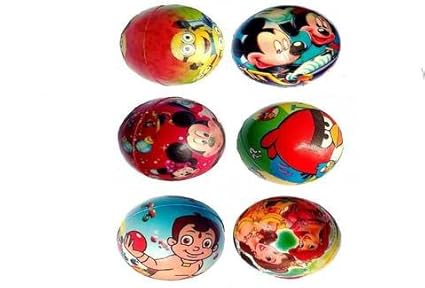 Royals Kids Birthday Return Gift (Cartoon Printed Soft Ball (Pack of 12)