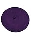 Classic Solid Color Wool French Beret (Dark Purple)