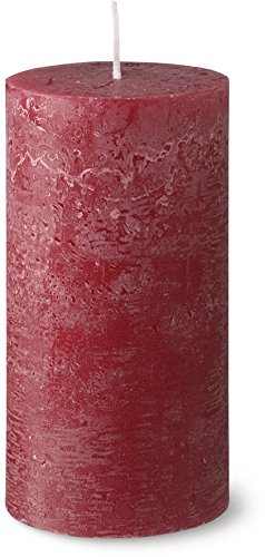 BOLSIUS 6 Pk. Rustic Wine Red Pillar Candles for Party and Wedding 130 X 68mm (Aprox. 5 X 2.75 Inches)