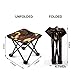 Jasmine Dreamin Folding Camping Stool, Mini Portable Folding Chair, Outdoor Slacker Chair for Camping Fishing Hiking Beach BBQ with a Storage Bagthumb 1