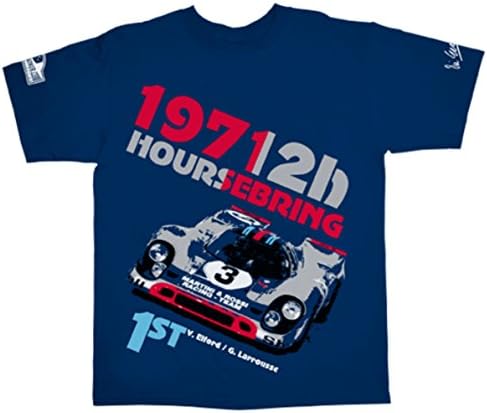 Martini Porsche 917K #3 Sebring 12 Hours Vic Elford Victory Tee Shirt by N. Hinziker. (XXXLarge - 3XL)