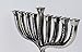 Menorah Essentials Nickel Hammered Hanukkah Menorah