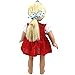 JELEUON Cute Baby Beautiful Red Velvet Doll Dresses Clothes 16-18 inch American Girl Doll