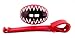 LOUDMOUTHGUARDS Football Mouth Guard - Pacifier Lip Protector Mouthpiece for Youth and Adults - Shark Teeth Trojan Cardinal Red - Multiple Colors - Top and Bottom Teeth Protection - Great Air Flow