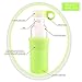 NOBVAN Glass Water Bottle,with Colorful Soft Silicone Sleeve Sports Camping Canteen Outdoors Creative Cup Children Couples Silicone Antiskid Kettle Glass-450ml(15.2oz) 300ml(10oz)