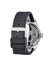 Hugo Boss de los hombres 47 mm Negro Banda de silicona acero caso cuarzo analógica reloj 1513350