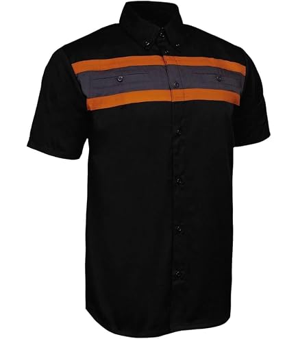 Amazon.com: Men's Classic Two-Tone Button up Heavy Duty Reflective