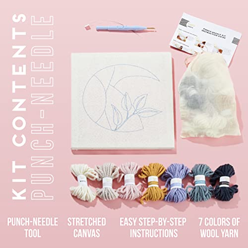 DIY PunchNeedle Kit, StepbyStep PunchNeedle Embroidery Kit with Pre