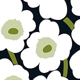 Ideal Home Range 20 Count Boston International 3-Ply Paper Cocktail Napkins, Marimekko Black Unikko
