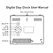 5 Daily Alarms & 3 Medicine Reminder - Hurrah Extra-Large Memory Loss Digital Calendar Day Clock with Non-Abbreviated Day (White)