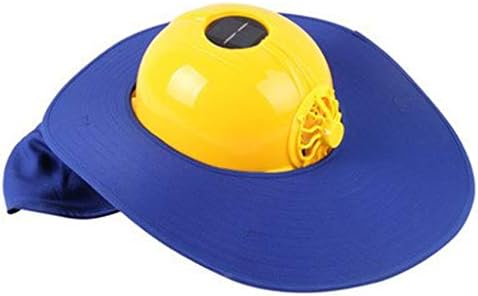 GUOF Safety Helmet Work Helmet Solar Fan site Safety Helmet site Protection Engineering Cap Anti-mite Summer Helmet Construction Worker Helmet with Ventilation a (Color : C)