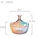 SOCOSY Royal Rainbow Candy Shape Clear Glass Apothecary Jar Candy Jar Wedding Candy Buffet Jars Food Jar with Lid (10oz/27oz)