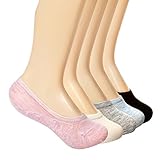 Yolev 5 Pairs womens No Show Socks Cotton Lot Cut Socks for Shoe Size 5-9