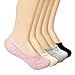 Yolev 5 Pairs womens No Show Socks Cotton Lot Cut Socks for Shoe Size 5-9