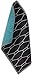 Toddy Gear The Complex 5 x 7 Inch Premium Microfiber Smart Cloth, for iPad and Touch Screen Cleaning - Black/Blue, 15X7B1704