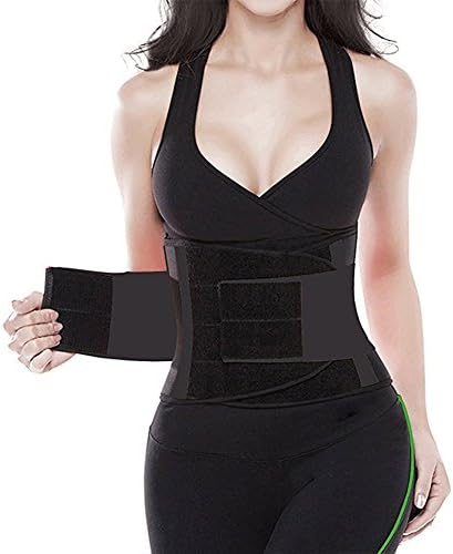 Acexy Waist Trimmer Belt Back Support Adjustable Abdominal Elastic Waist Trainer Hourglass Body Shaper Girdle Belt