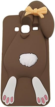 Samsung Galaxy J7 2016 Case, DUGRO Newest Cute Funny 3D Cartoon Soft Silicone [Thickening Design] [Drop Protective] Rubber Phone Case Cover - Brown Rabbit