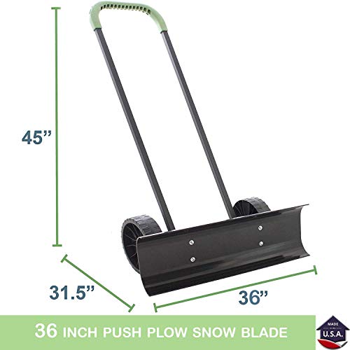 36 inch Commercial SnoDozer Rolling Snow Shovel on Wheels with