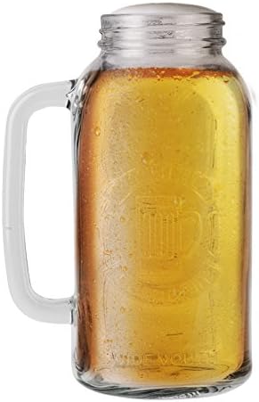 Barbuzzo Mason Beer Stein Half Gallon The Perfect Gift For Your Favorite Beer Lover Authentic Vintage Mason Style Look Durable Construction To Last For Many Years Holds 64 Ounces
