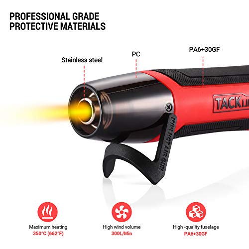 TACKLIFE Heat Gun, 6.56Ft Cable Mini Heat Gun for Epoxy Resin, 350W/662