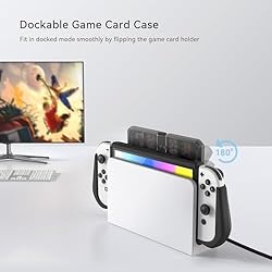 Switch OLED Case with Flip Game Storage, KIWIHOME