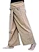 hugde Thai Fisherman Pants Yoga Trousers Free Size Plus Size Cotton Ivory Stripe