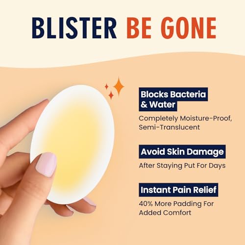 Dr. Frederick's Original Better Blister Bandages Variety Pack - Heel Toe Spot Shapes, Hydrocolloid Blister Pads for Feet, Water-Resistant, Latex-Free, Foot Blister Patches, Nude, 12 Count for Shoes