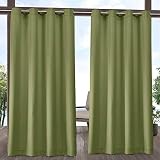 Exclusive Home Curtains In/Out In/Out Solid GT Panel Pair, 54x108, Kiwi Green