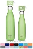 MIRA 17 Oz Stainless Steel Vacuum Insulated Water Bottle | Double Walled Cola Shape Thermos | 24 Hours Cold, 12 Hours Hot | Reusable Metal Water Bottle | Leak-Proof Sports Flask | Cactus Green