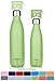MIRA Stainless Steel Vacuum Insulated Water Bottle | Leak-proof Double Walled Cola Shape Bottle | Keeps Drinks Cold for 24 hours & Hot for 12 hours (Cactus Green, 17 oz (500 ml, 0.53 qt))