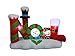 4 Foot Tall Lighted Christmas Inflatable Noel LED Lights Outdoor Indoor Holiday Decorations Blow up Lawn Inflatables Home Family Decor Yard Decoration