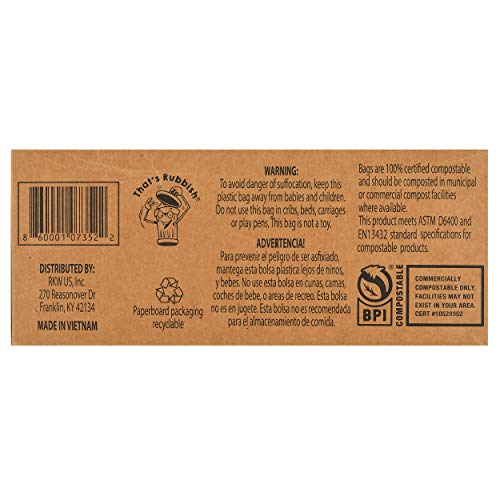 Biodegradable Compostable Drawstring Trash Bags 13 Gallon 49 2 Liter That S Rubbish 60 Count Strong Thick Waterproof Home Europe Ok Compost California Pricepulse