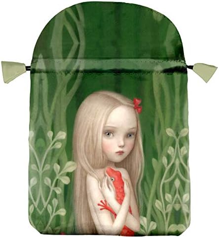 Ceccoli Tarot Bag: Printed Satin Bag for Tarot Cards