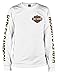 HARLEY-DAVIDSON Men's Long Sleeve Orange Bar & Shield White Shirt 30291964