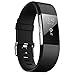 JUNYI Fitbit Charge 2 Bands ,Classic Sports Watch Adjustable Replacement Comfortable Bands for Fitbit Charge 2 Fitness Smart Wristbands Strap ( Black)