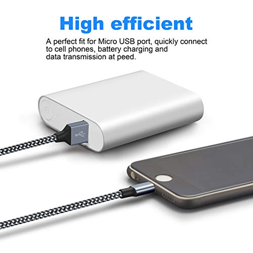 Cell Phone Charger 5Pack 3FT 3FT 3FT 3FT 3FT Nylon Braided USB Charging & Syncing Cable