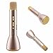 Portable Wireless Microphone and Speaker, Monodeal K088 Blutooth 4.1 Handheld Wireless Microphone Karaoke For Smule Sing,Youtube, IPhone Android Smartphone and PC - Golden