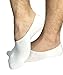 No Show Socks For Men 3pk Quality Cotton Lge Heel Grip Non Slip White, Small