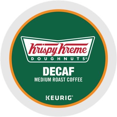 Krispy Kreme Doughnuts, Keurig Single-Serve K-Cup Pods, House Decaf Medium Roast Coffee, 72 Count (6 Boxes of 12 Pods)