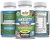 Anxiety Relief Supplement With 5-HTP, Ashwagandha and Artichoke | Soothing Stress Support & Mood Enhancer | All Natural Anti-Anxiety Supplements | Calm Sleeping Pills | 60 Count
