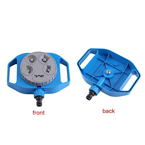Lawn Sprinkler with 5 Function Settings, Plastic Sprinkler Garden Hose End Adjustable Spray Patterns for Lawn Garden Crop Roof Cooling