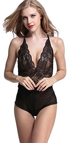 The-Victory-of-Cupid-Women-Sexy-Lingerie-Lace-See-through-Babydoll-Open-Crotch-Pant-Dress