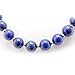 Joyful Creations 10mm Blue Lapis Stone Gold-Plated Sterling Silver Necklace, 18