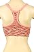 Sofra Women's Seamless Racerback Padded Bras, 6 Pcs/Pack, Space Dye, Black/Gray, Blue/Green, Coral/Burg, Solid, Black, Wine, Neon Green, One Size