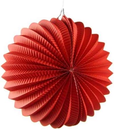 TOLOVI 19cm Accordion Pleated Paper Lanterns Watermelon Round Lanterns for Wedding Birthday Shower Event Nursery Party Room Decor