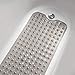 AmazerBath Bath Tub Mat, Extra Long 39 x 16 Inches Non-Slip Shower Mats with Suction Cups and Drain Holes, Bathtub Mats Bathroom Mats Machine Washable (Clear Gray)